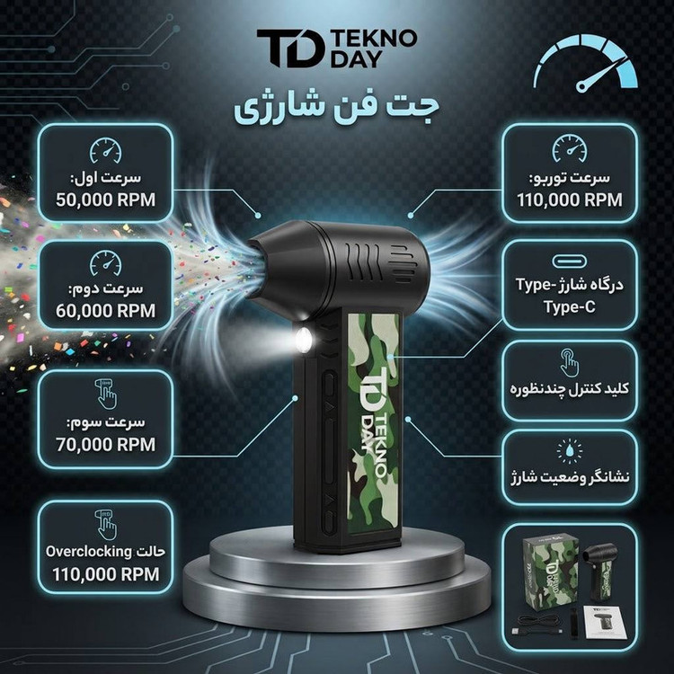جت فن شارژی تکنودی